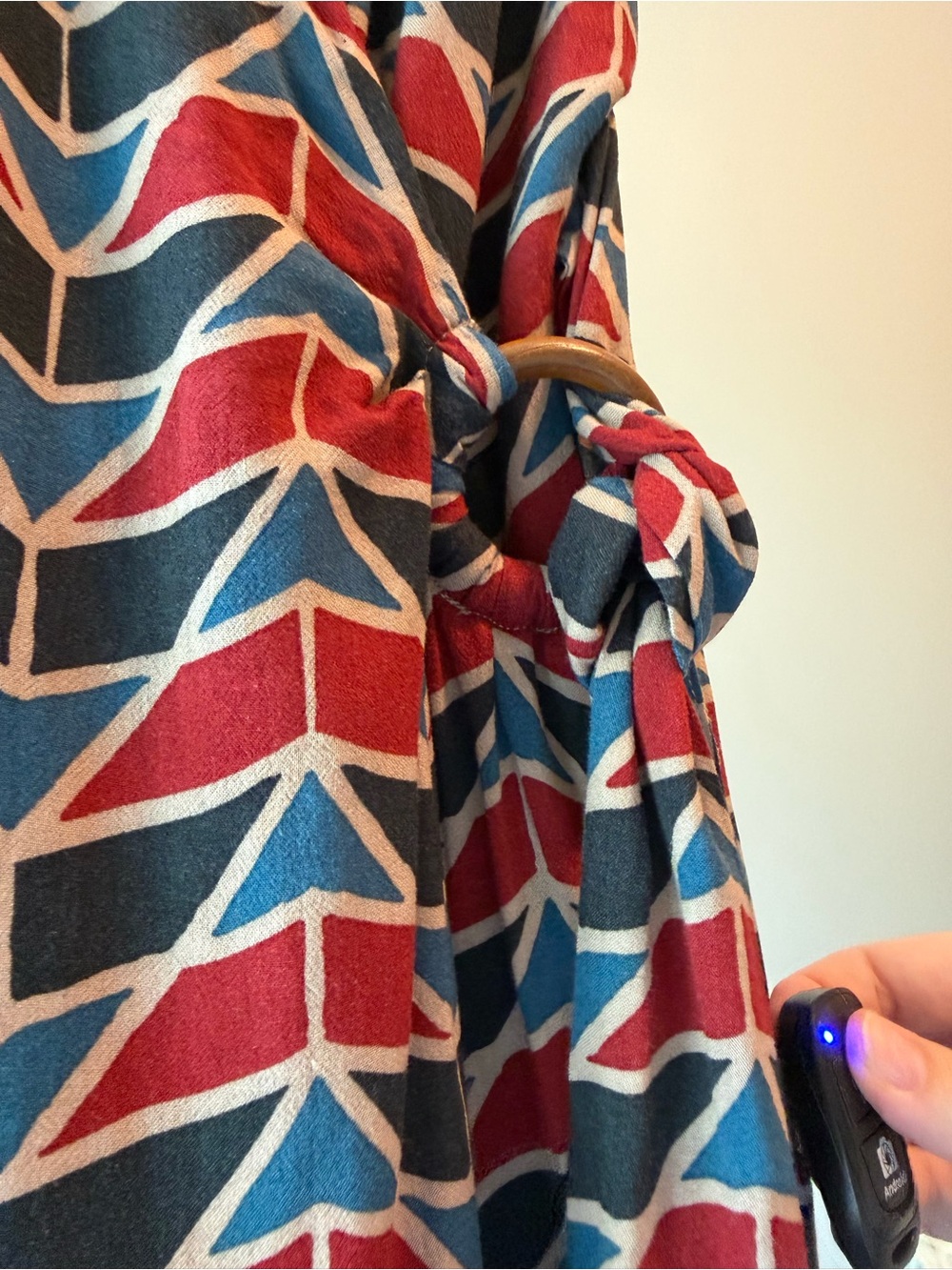 Free People Siren True Wrap Maxi Dress Chevron Print - Picture 3 of 6